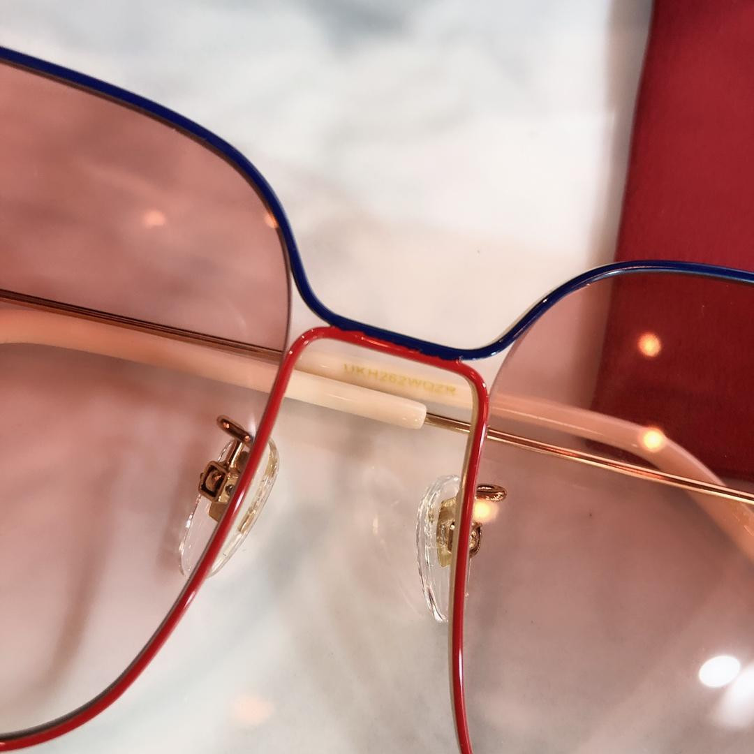G*u*i rectangular-frame metal sunglasses 541368