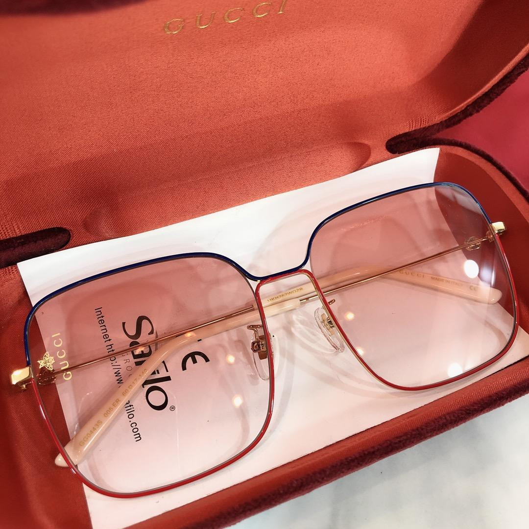 G*u*i rectangular-frame metal sunglasses 541368