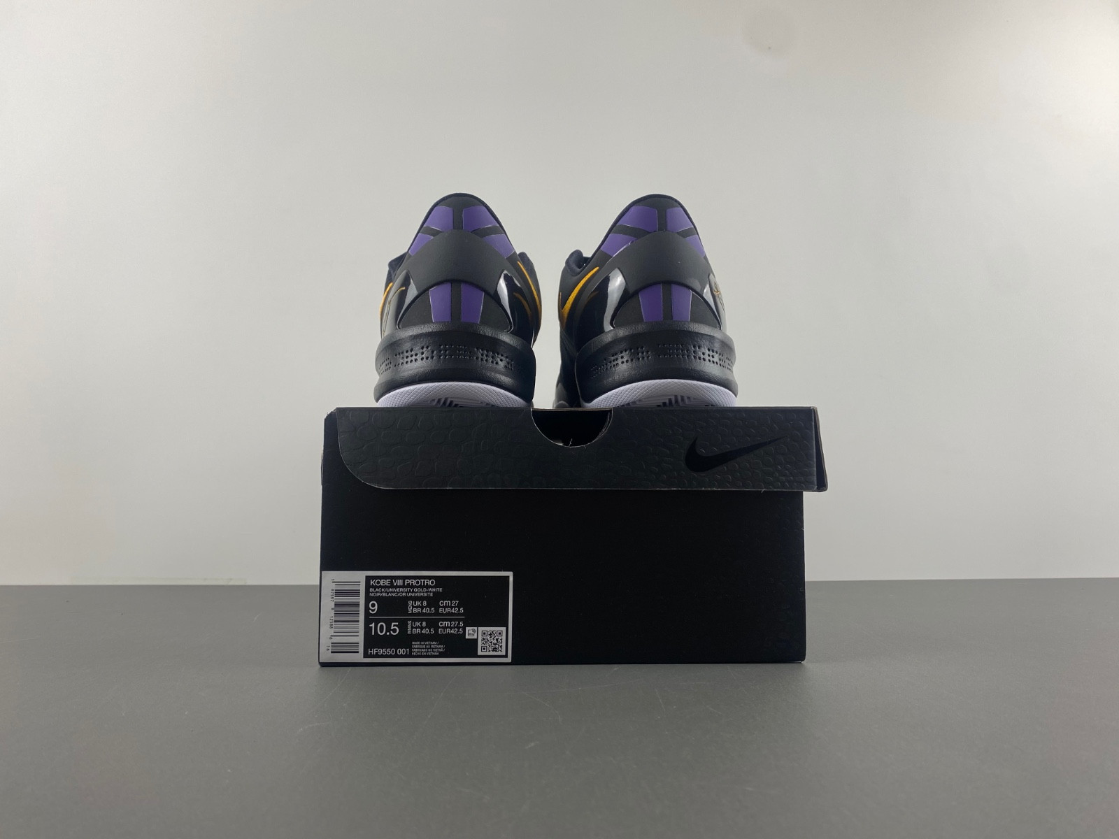nike kobe 8 protro black university gold hf9550-001