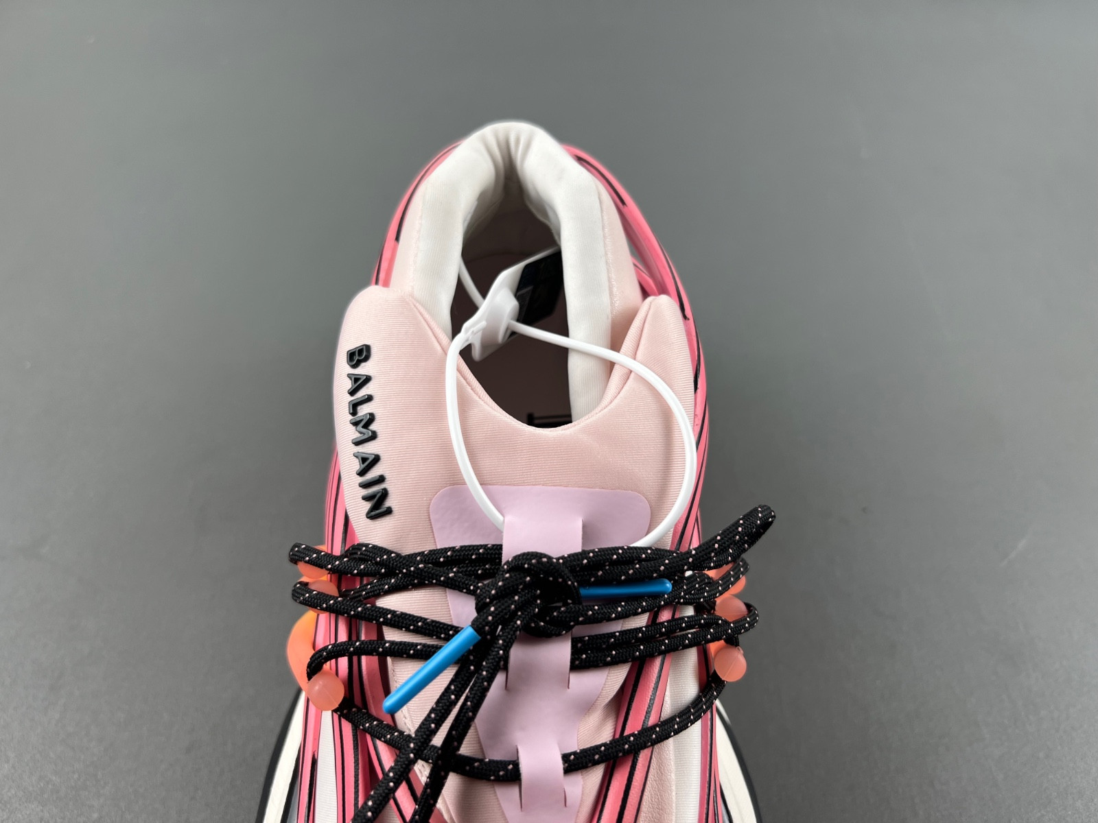 balmain neoprene and leather unicorn low-top sneakers
