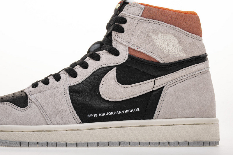 air jordan 1 grey black crimson 555088-018