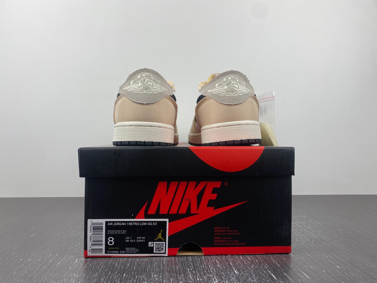 air jordan 1 low og ex "sail" dv0982-100