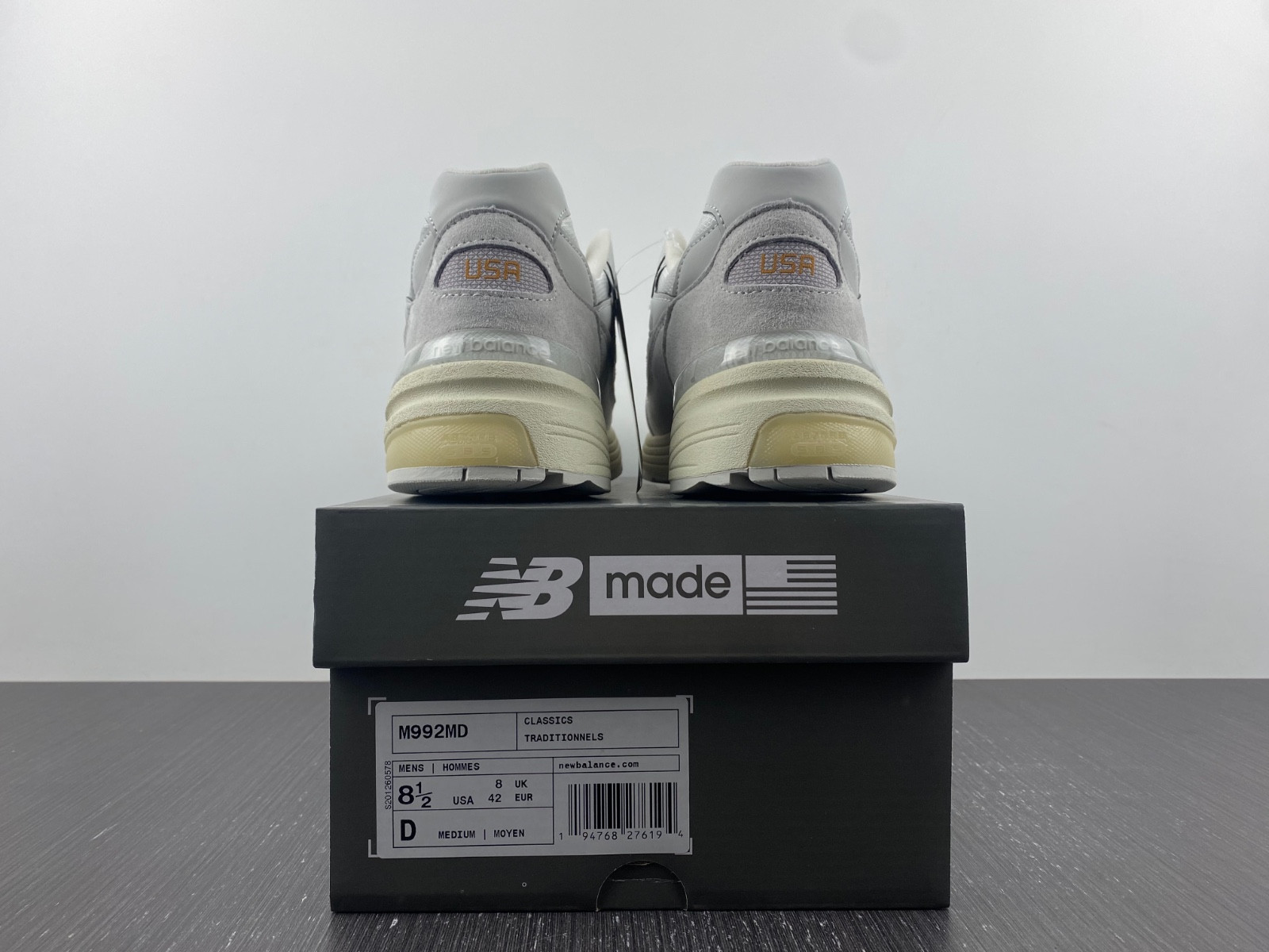new balance 992 white silver / nimbus cloud m992md