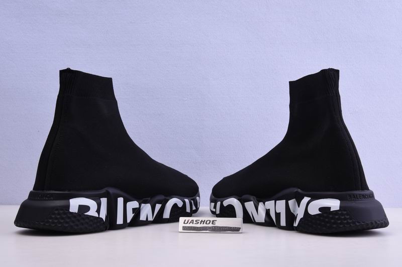 Ba*len*cia*ga speed trainer sneakers letter bottom