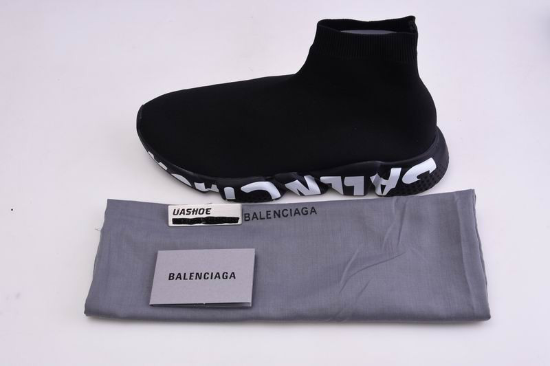 Ba*len*cia*ga speed trainer sneakers letter bottom