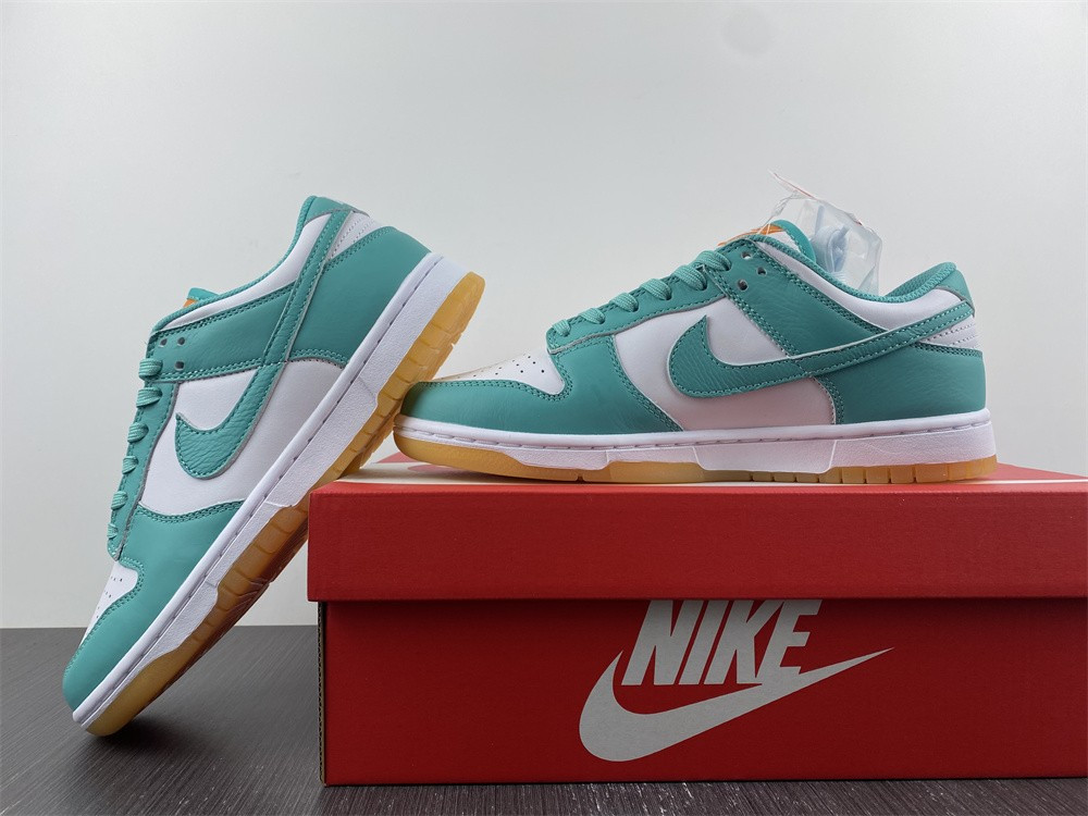nike dunk low white turquoise (w) - dv2190-100