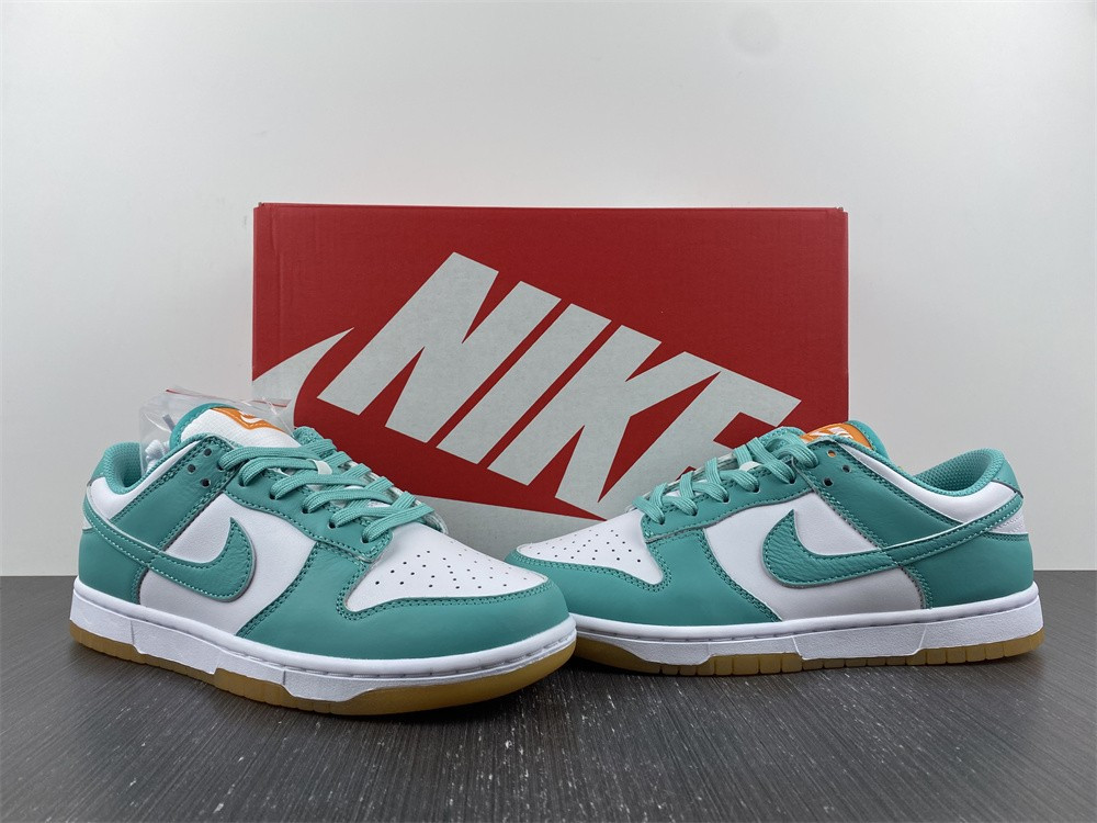 nike dunk low white turquoise (w) - dv2190-100