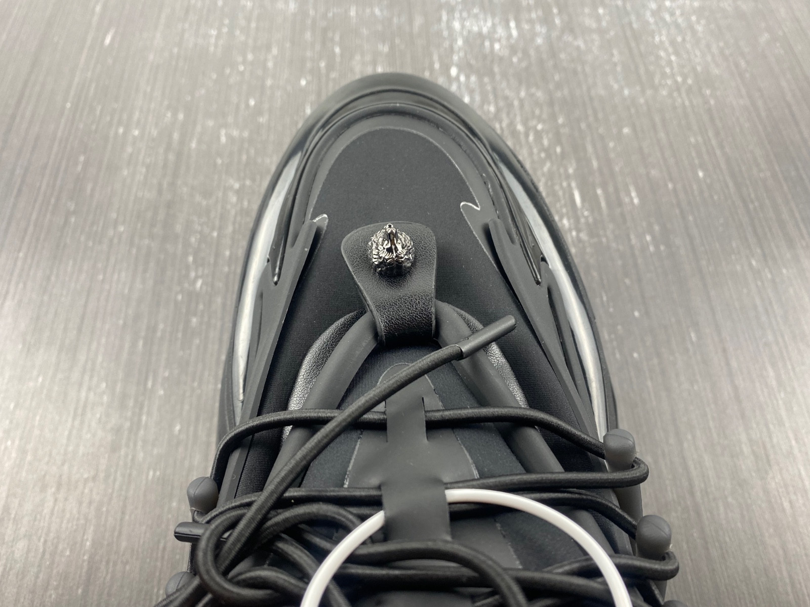 balmain leather unicorn low-top sneakers black men ym1vj309-knsc