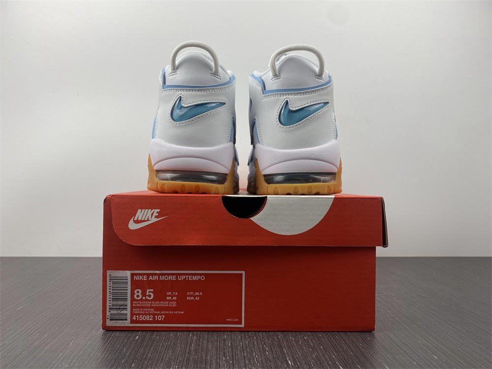 nike air more uptempo white aqua gum (gs) - 415082-107