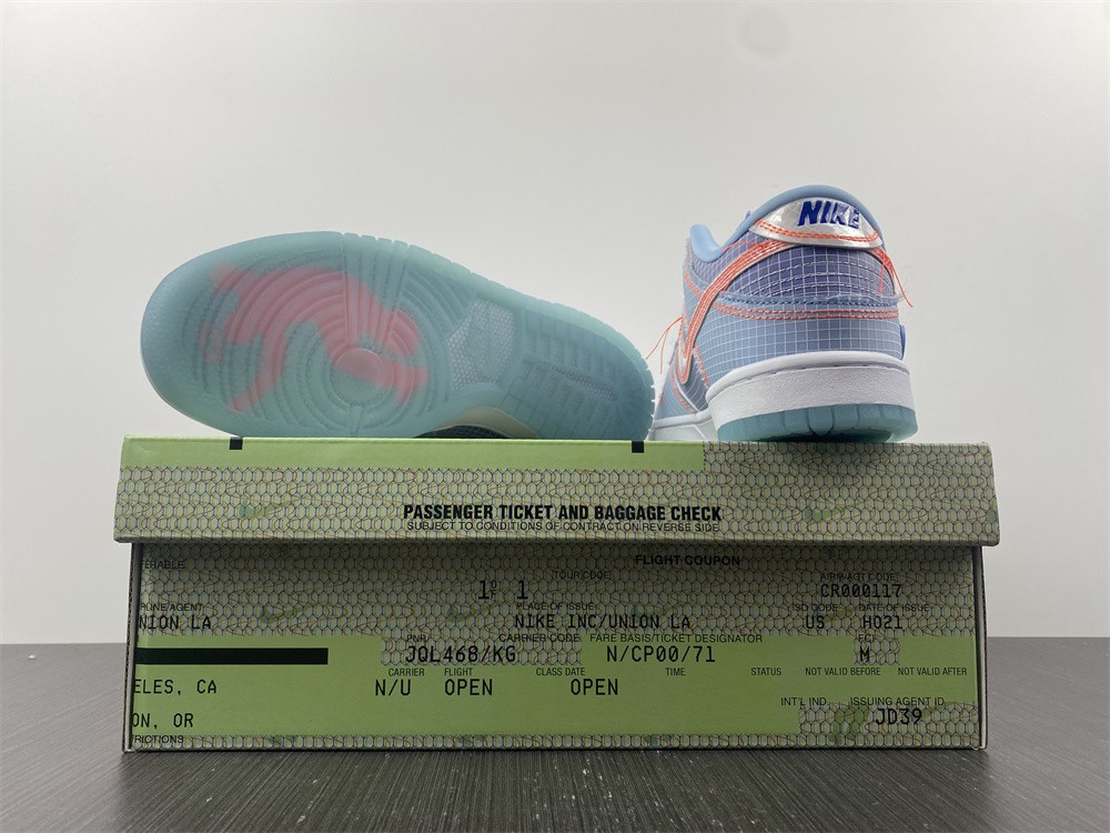 union x nike dunk low blue dj9649-400