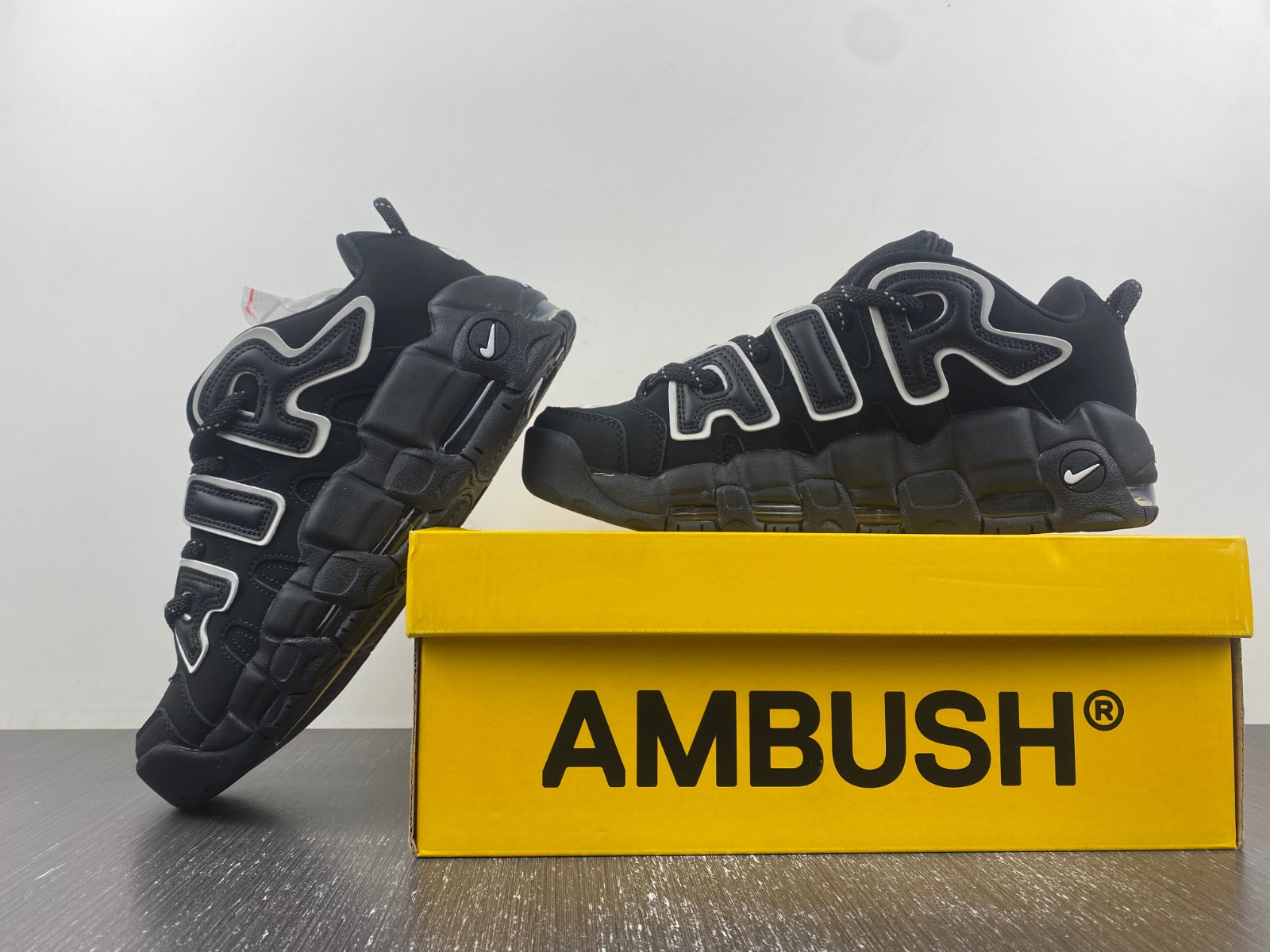 ambush x nike air more uptempo low “black/white” fb1299-001