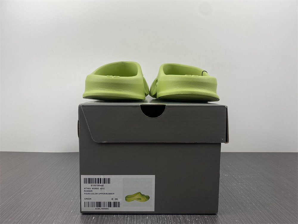 Ba*len*cia*ga mold slide sandal fluorescent green