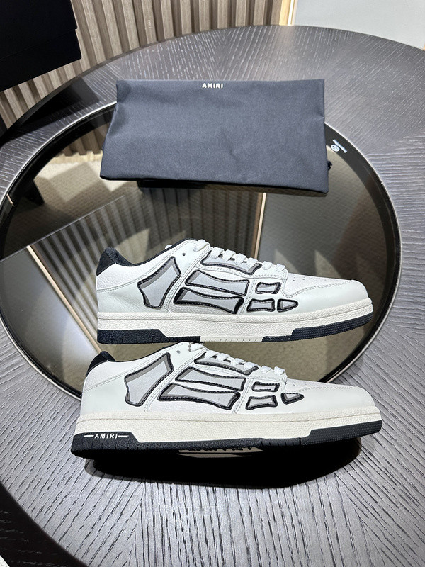 amiri skel top leather sneakers