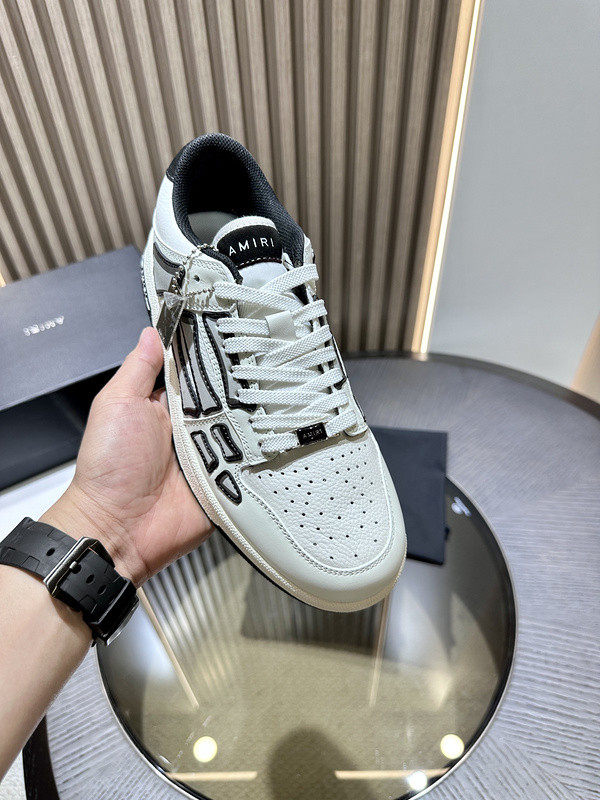 amiri skel top leather sneakers