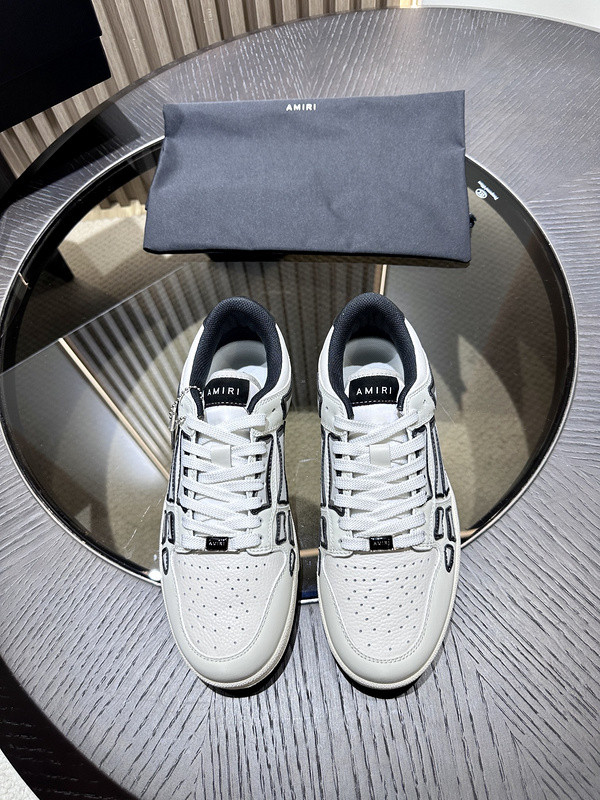 amiri skel top leather sneakers