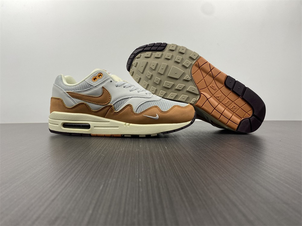 patta nike air max 1 rush maroon dh1348-001