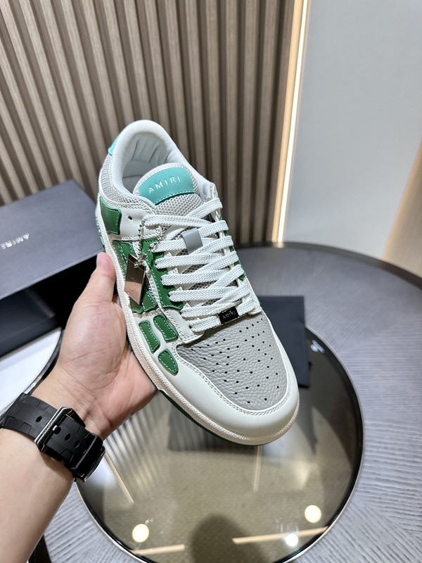 amiri skel top leather sneakers