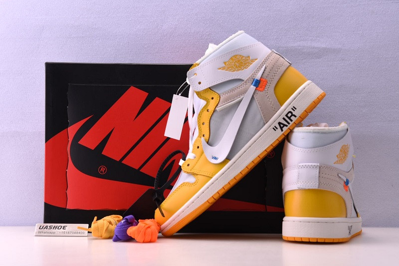 nike air jordan 1 unc yellow otw aq0818-149