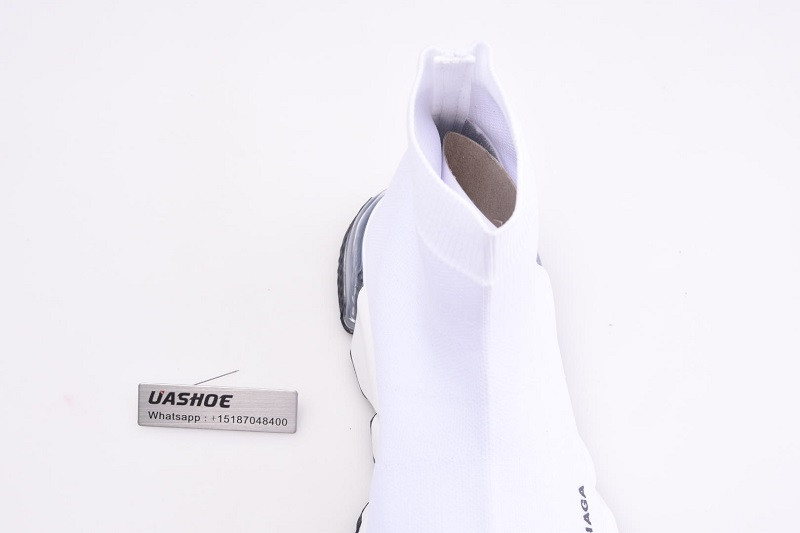 Ba*len*cia*ga speed trainer sneakers all white