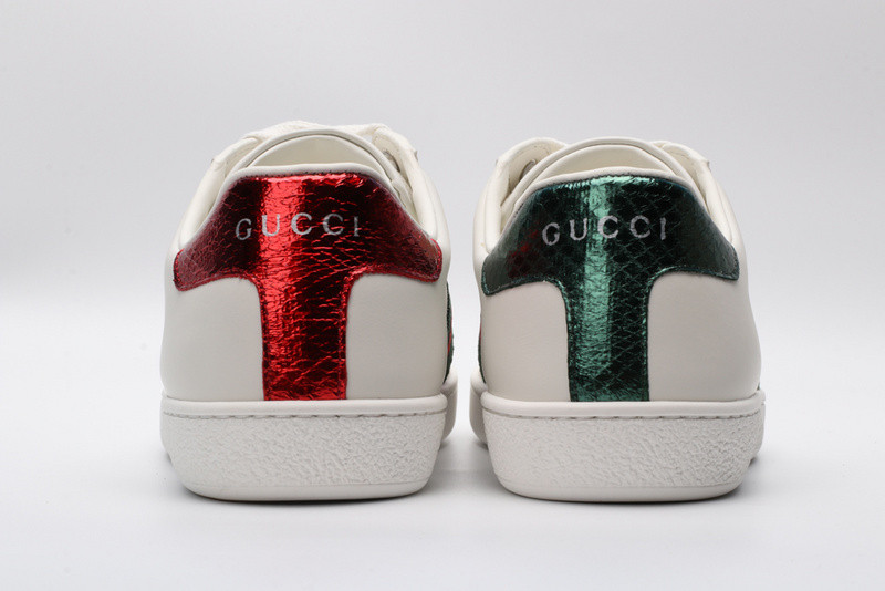 G*u*i ace embroidered low-top sneaker white with bee