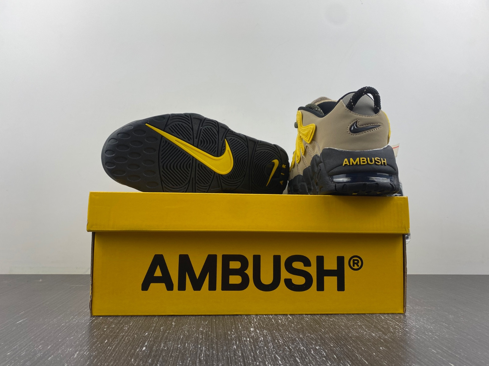 ambush x nike air more uptempo low “limestone” fb1299-200