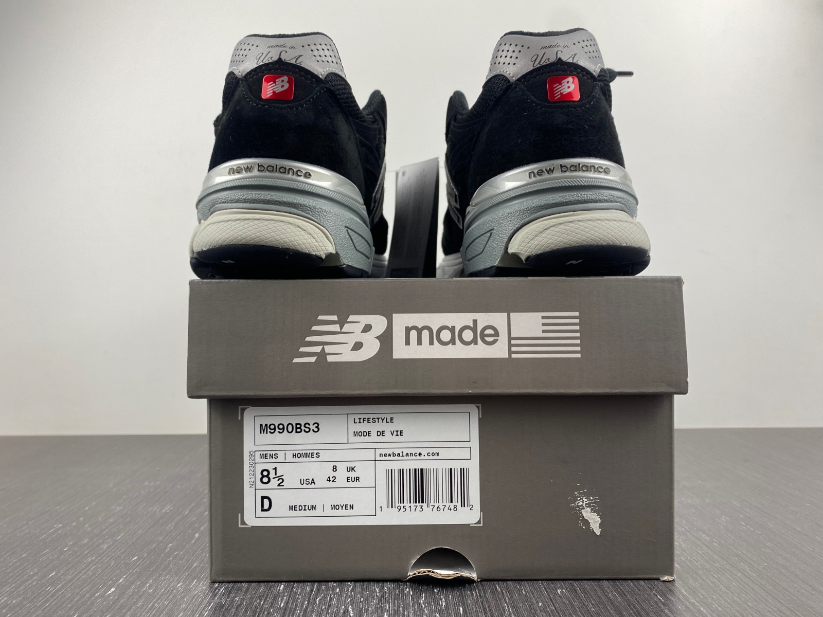 new balance 990v3 black white - m990bs3