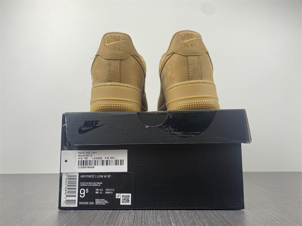 nike air force 1 low sp sup reme wheat dn1555-200