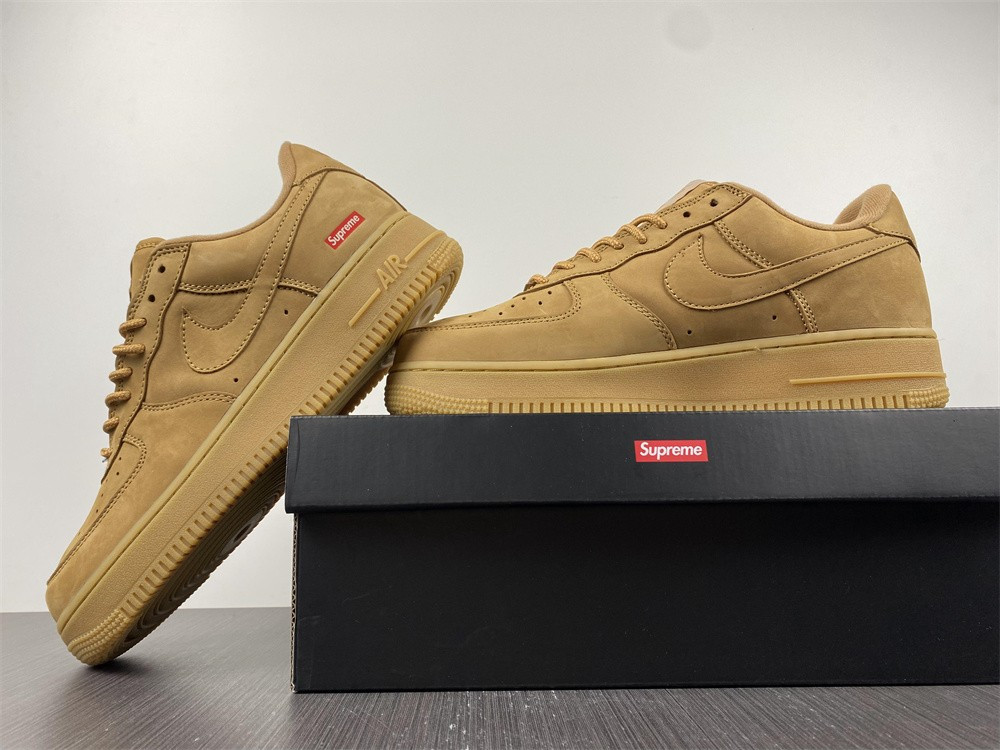 nike air force 1 low sp sup reme wheat dn1555-200