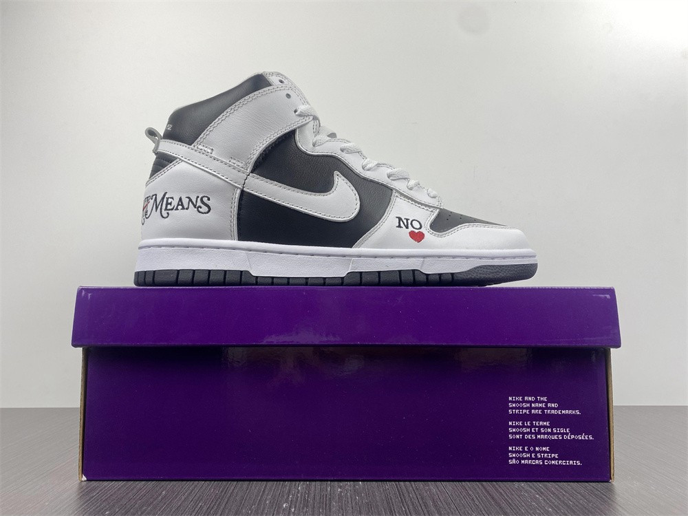 nike sb dunk high Sup*e by any means black dn3741-002