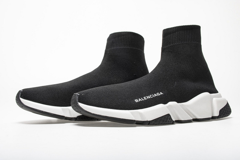 Ba*len*cia*ga speed trainer mid black white black 494371 w05g0 1000