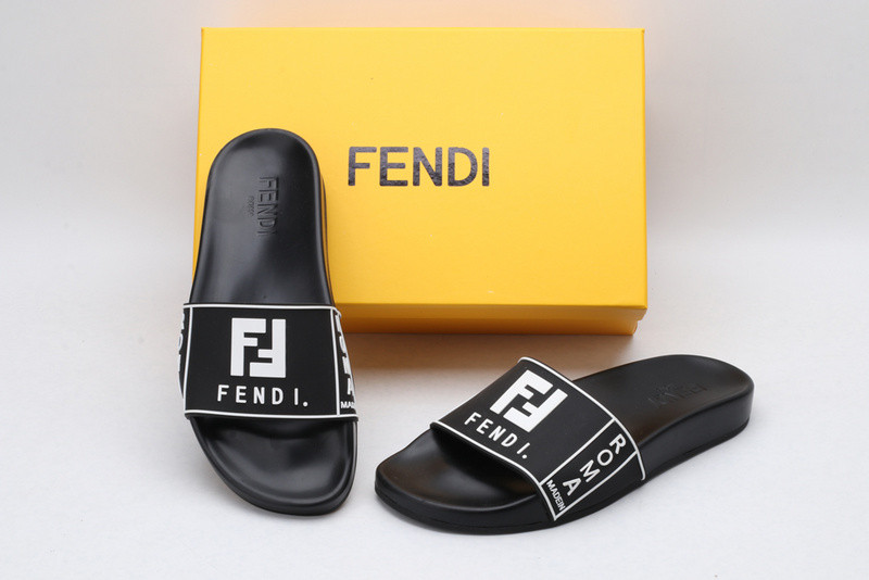 F**di slides all white with white letter
